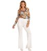 foto 8 Retro disco broek 70's dames wit