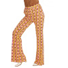Retro disco broek 70s seventies print dames 