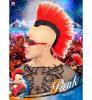foto 5 Rode punk pruik met hanekam volwassen
