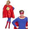 foto 1 Rode superheld cape met oogmasker volwassen super hero outfit