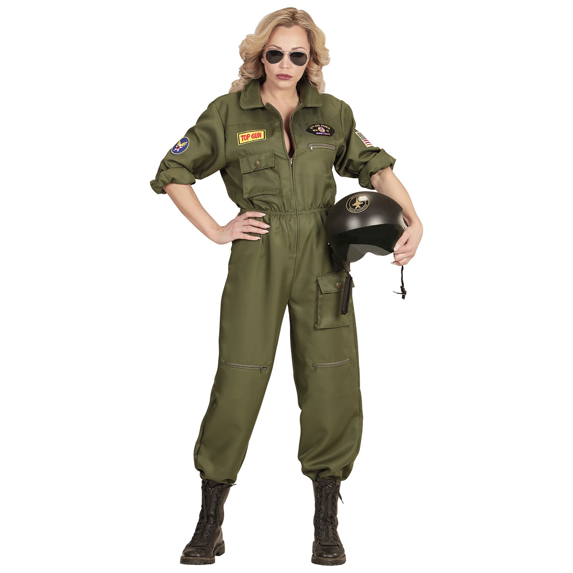 straaljager kostuum groen airforce dame 