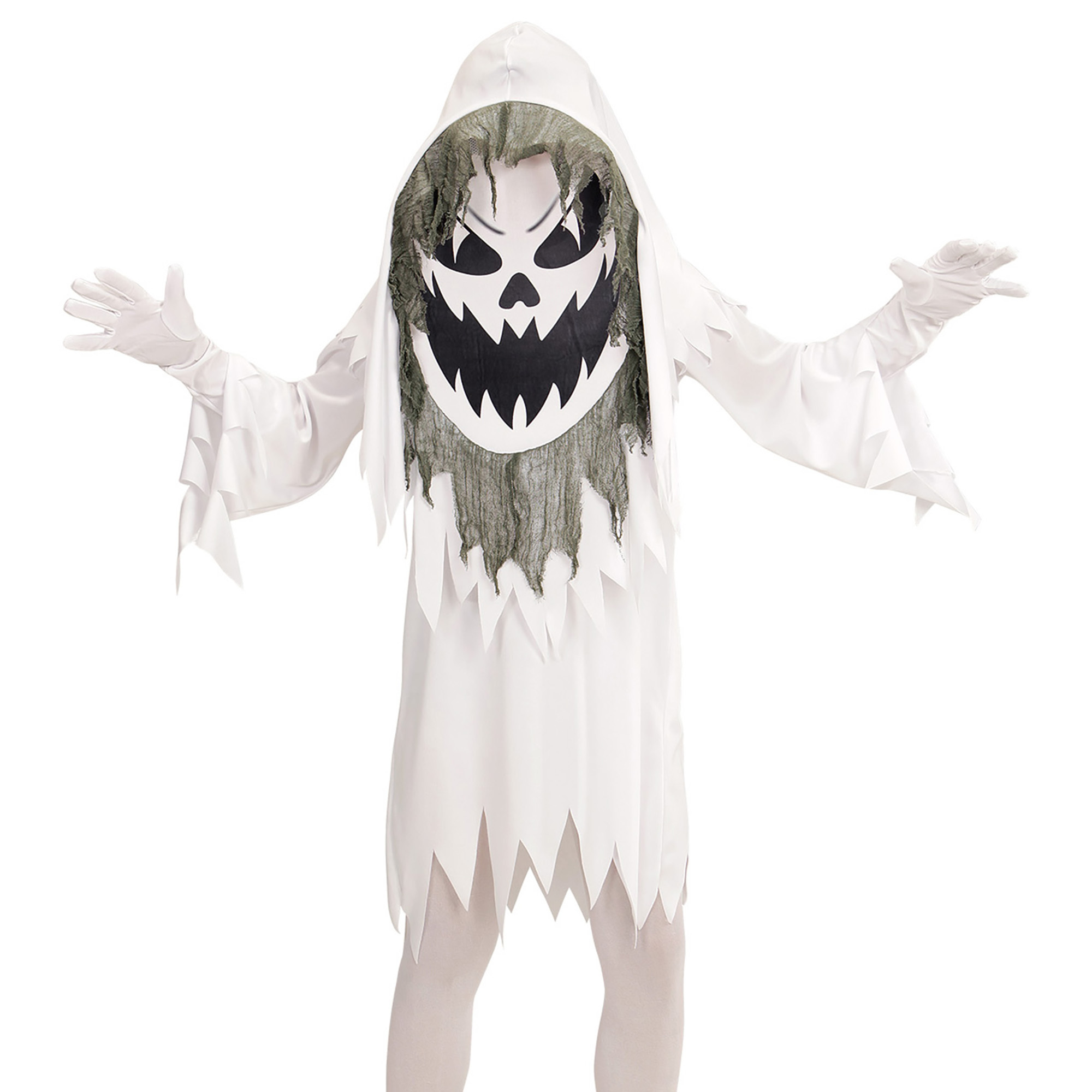 Super grappig spook kostuum met oversized masker kind