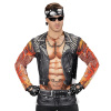 Super stoer biker rocker realistisch foto print shirt