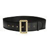 Zwarte kerstman riem leather look volwassen