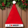 foto 3 I love sneeuw kerstmuts 