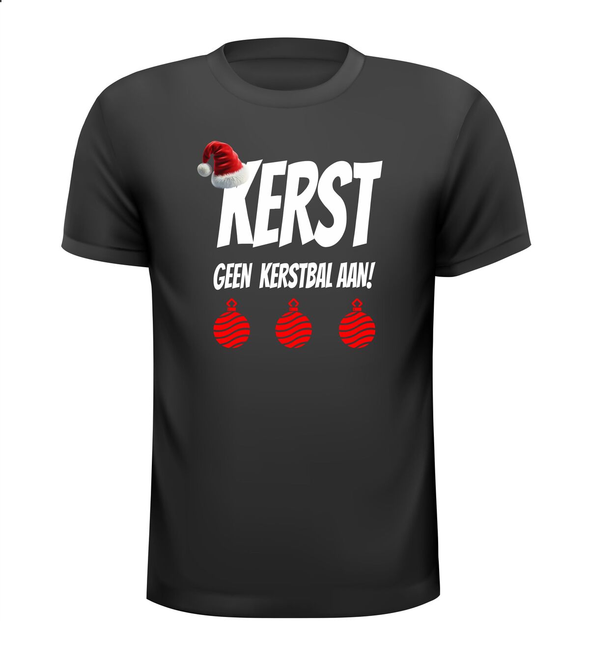 Kerst geen kersbal aan T-shirt