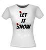 foto 10 Let it snow met kerstmuts t-shirt