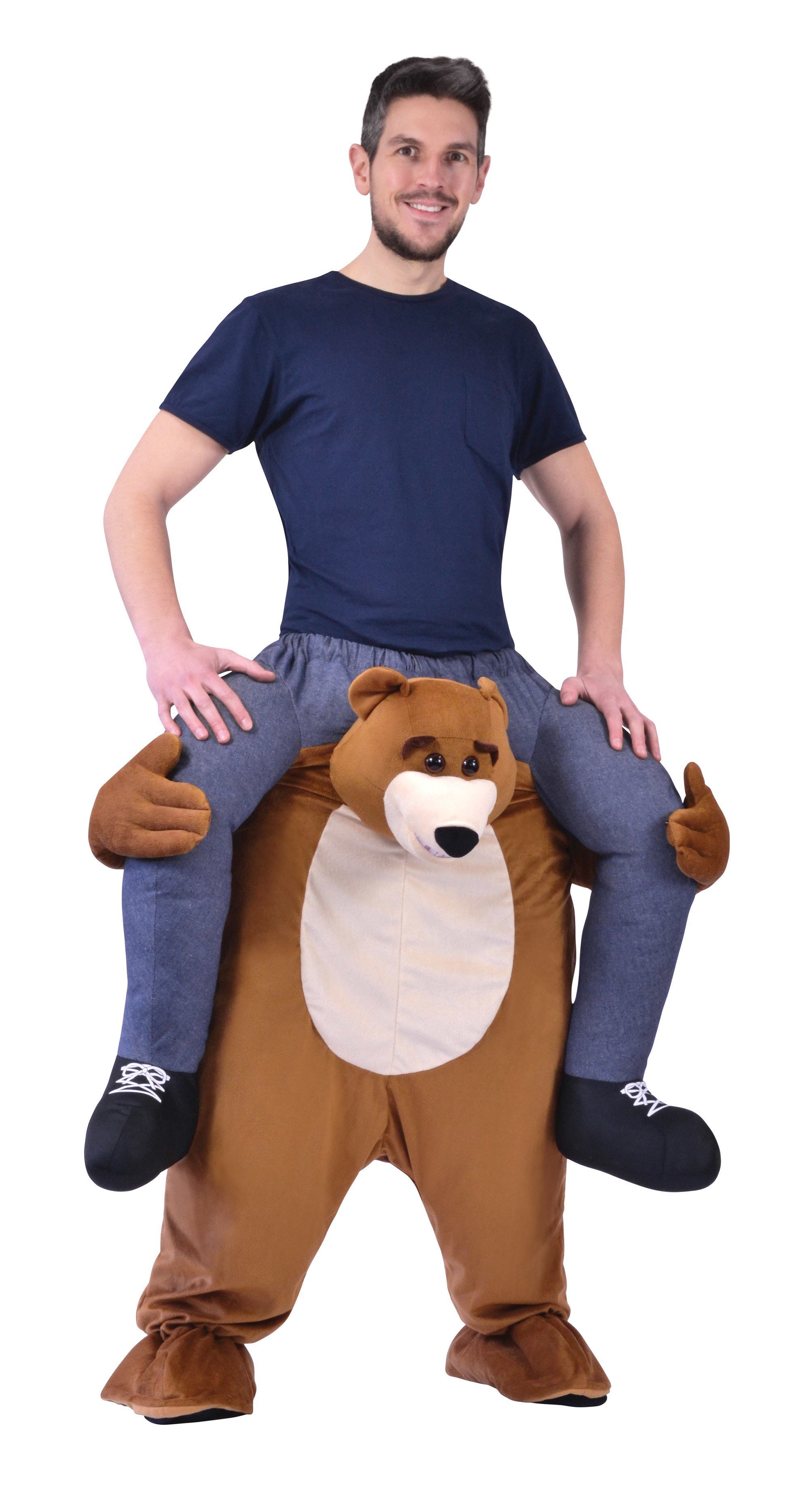 Bereden instap kostuum op de rug van een beer  zitten