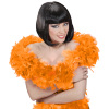 Luxe boa veren oranje 180 cm dikke kwaliteit
