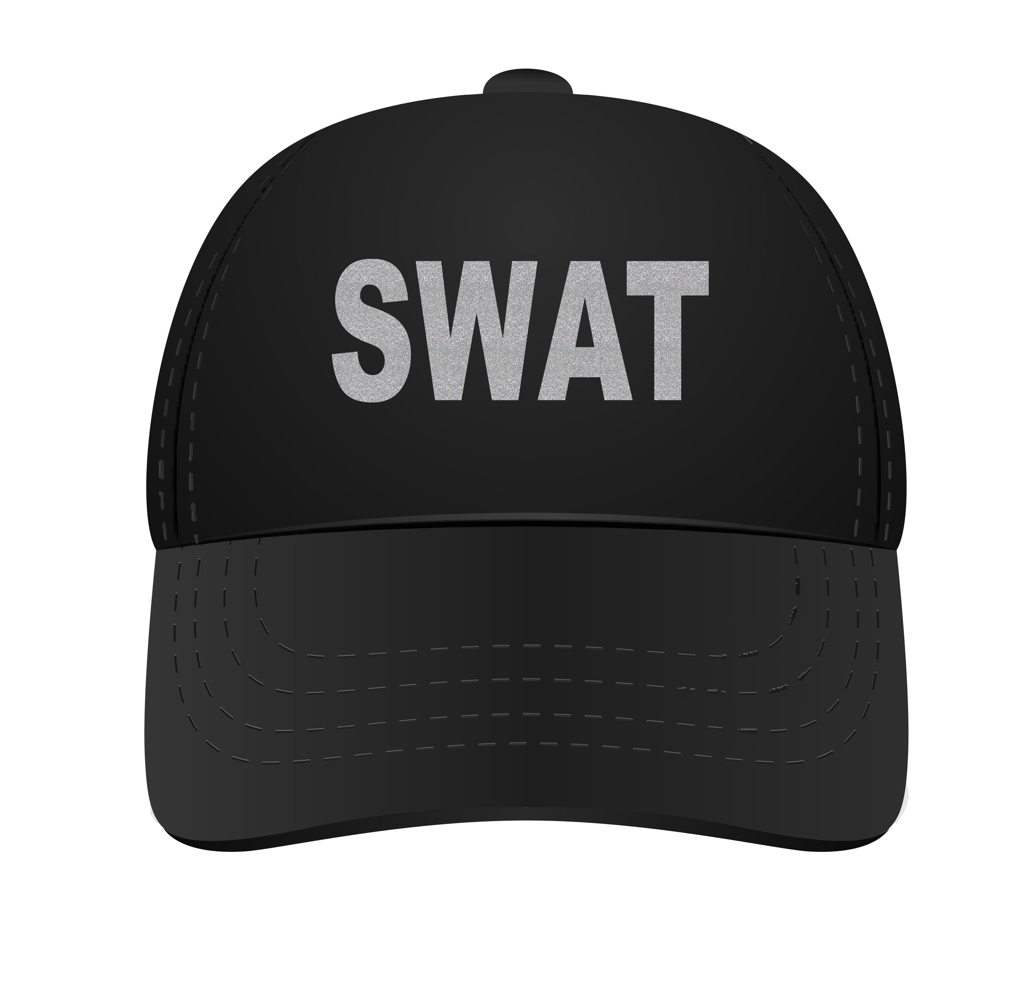 Swat pet glitter zilver