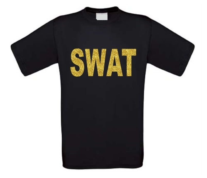 Swat T-shirt glitter goud