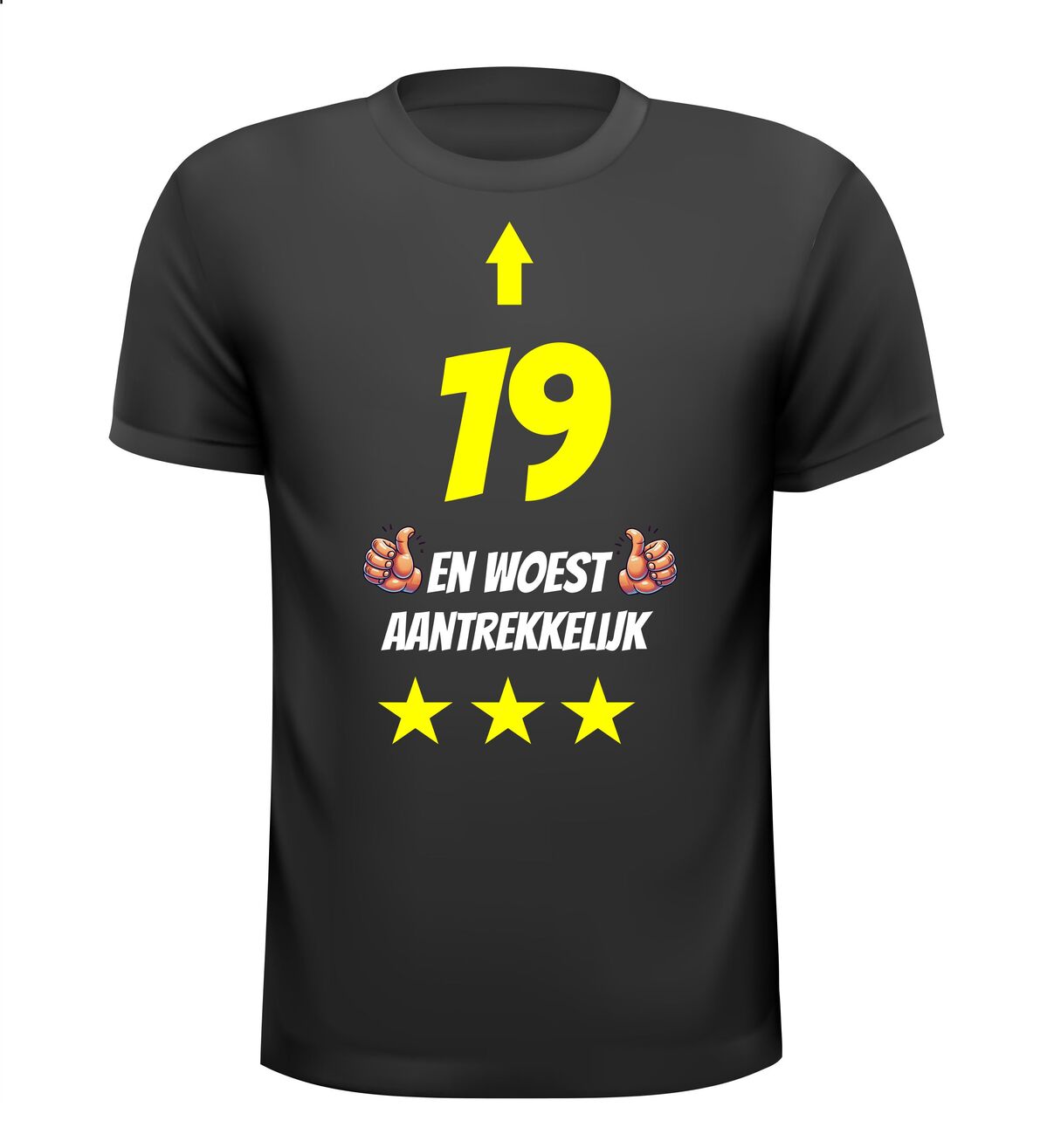 19 jaar en woest aantrekkelijk t-shirt