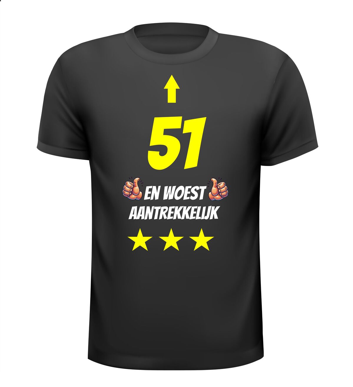 51 jaar en woest aantrekkelijk t-shirt