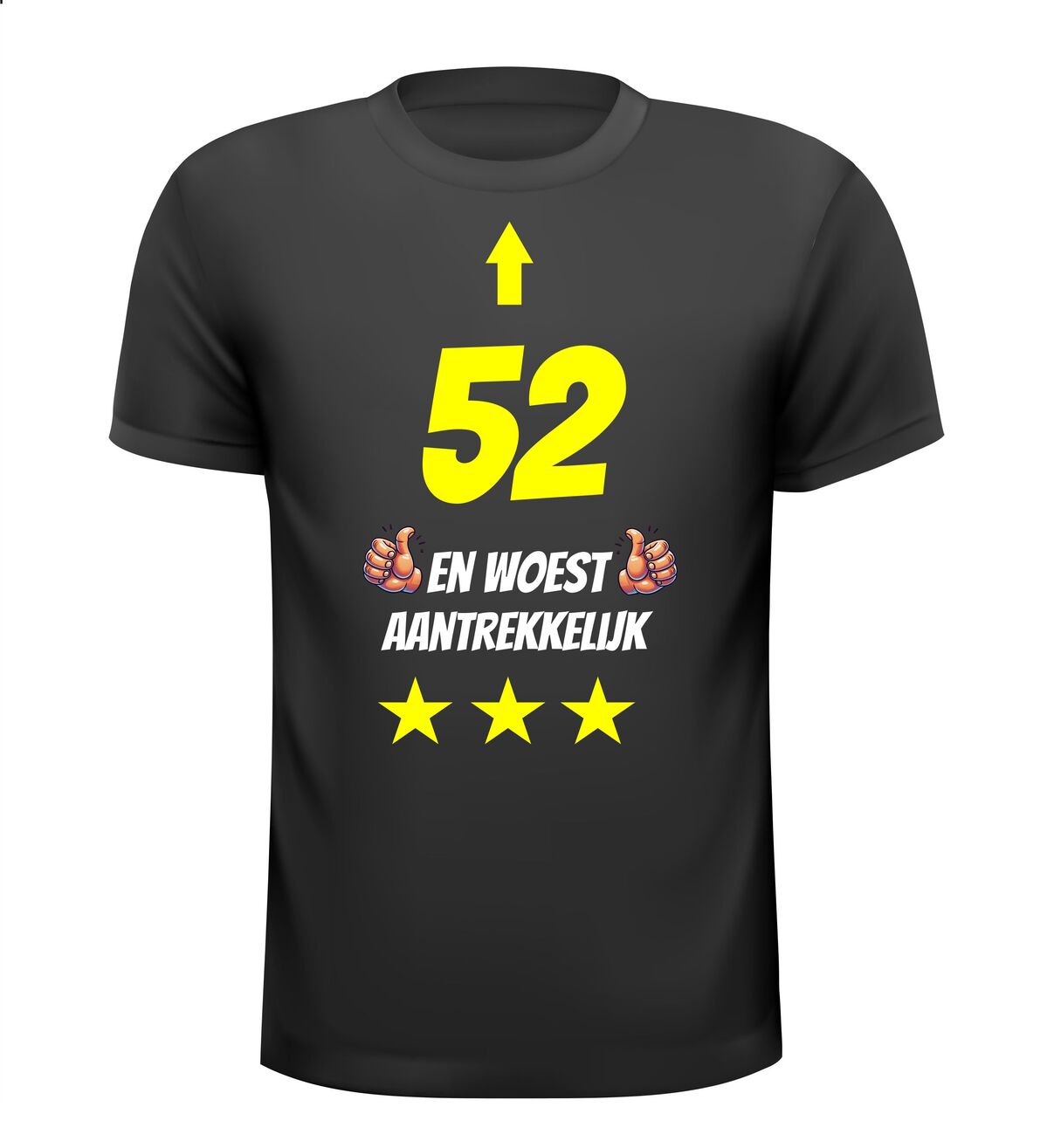 52 jaar en woest aantrekkelijk t-shirt