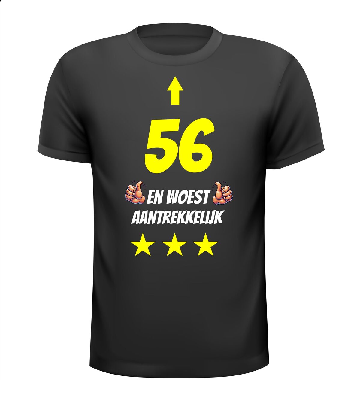 56 jaar en woest aantrekkelijk t-shirt