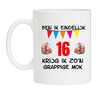 Ben ik eindelijk 16 jaar krijg ik zon grappige mok