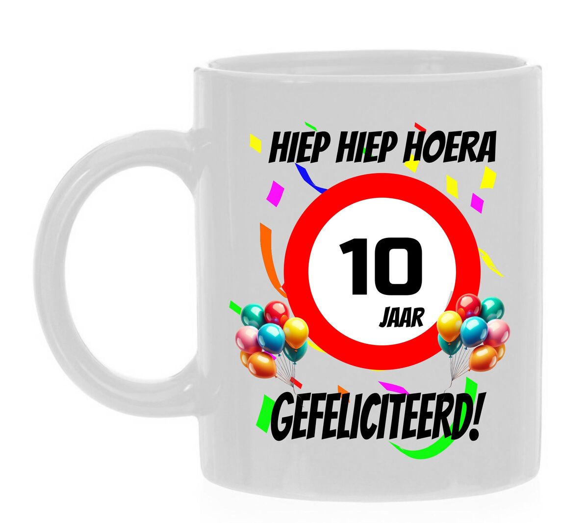 verjaardags mok 10 jaar