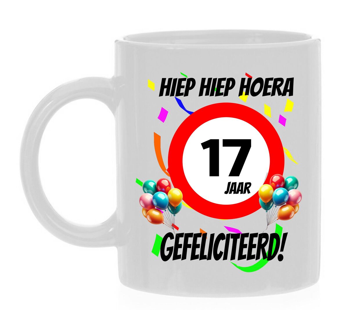 verjaardags mok 17 jaar