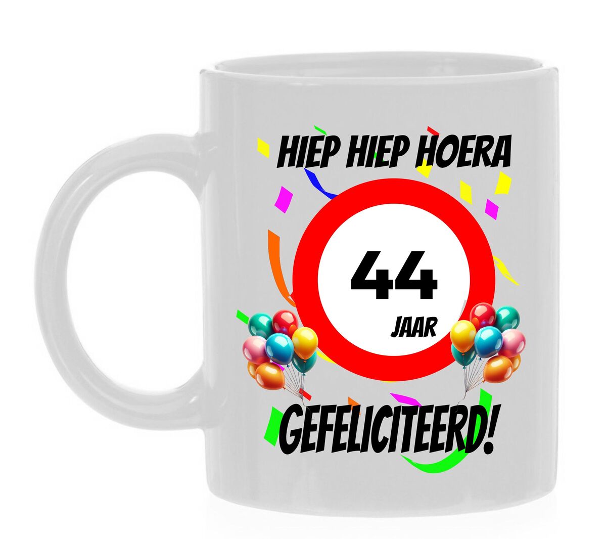 verjaardags mok 44 jaar