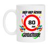 verjaardags mok 80 jaar