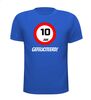 foto 5 verjaardags T-shirt 10 jaar verkeersbord