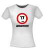 foto 10 verjaardags T-shirt 17 jaar verkeersbord