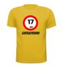 foto 11 verjaardags T-shirt 17 jaar verkeersbord