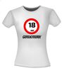 foto 10 verjaardags T-shirt 18 jaar verkeersbord