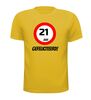 foto 11 verjaardags T-shirt 21 jaar verkeersbord