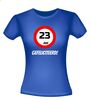 foto 6 verjaardags T-shirt 23 jaar verkeersbord