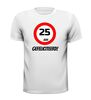 foto 9 verjaardags T-shirt 25 jaar verkeersbord