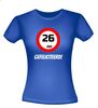 foto 6 verjaardags T-shirt 26 jaar verkeersbord