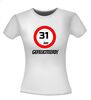 foto 10 verjaardags T-shirt 31 jaar verkeersbord