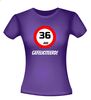 foto 4 verjaardags T-shirt 36 jaar verkeersbord