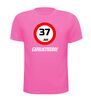 foto 7 verjaardags T-shirt 37 jaar verkeersbord