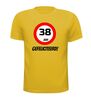 foto 11 verjaardags T-shirt 38 jaar verkeersbord
