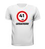 foto 9 verjaardags T-shirt 41 jaar verkeersbord