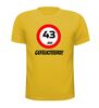 foto 11 verjaardags T-shirt 43 jaar verkeersbord