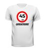 foto 9 verjaardags T-shirt 45 jaar verkeersbord