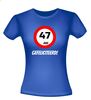 foto 6 verjaardags T-shirt 47 jaar verkeersbord