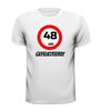 foto 9 verjaardags T-shirt 48 jaar verkeersbord