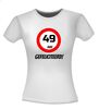 foto 10 verjaardags T-shirt 49 jaar verkeersbord