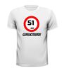 foto 9 verjaardags T-shirt 51 jaar verkeersbord