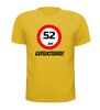 foto 11 verjaardags T-shirt 52 jaar verkeersbord