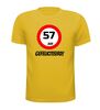 foto 11 verjaardags T-shirt 57 jaar verkeersbord