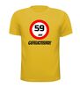 foto 11 verjaardags T-shirt 59 jaar verkeersbord