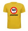 foto 11 verjaardags T-shirt 60 jaar verkeersbord