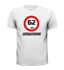 foto 9 verjaardags T-shirt 62 jaar verkeersbord