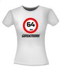 foto 10 verjaardags T-shirt 64 jaar verkeersbord