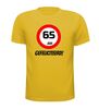 foto 11 verjaardags T-shirt 65 jaar verkeersbord